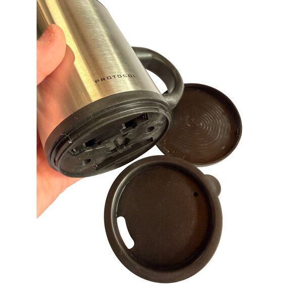 Self-Stirring Stainless Steel Mug With Lid By Protocol - 12 Oz - Battery Operate - Picture 4 of 7